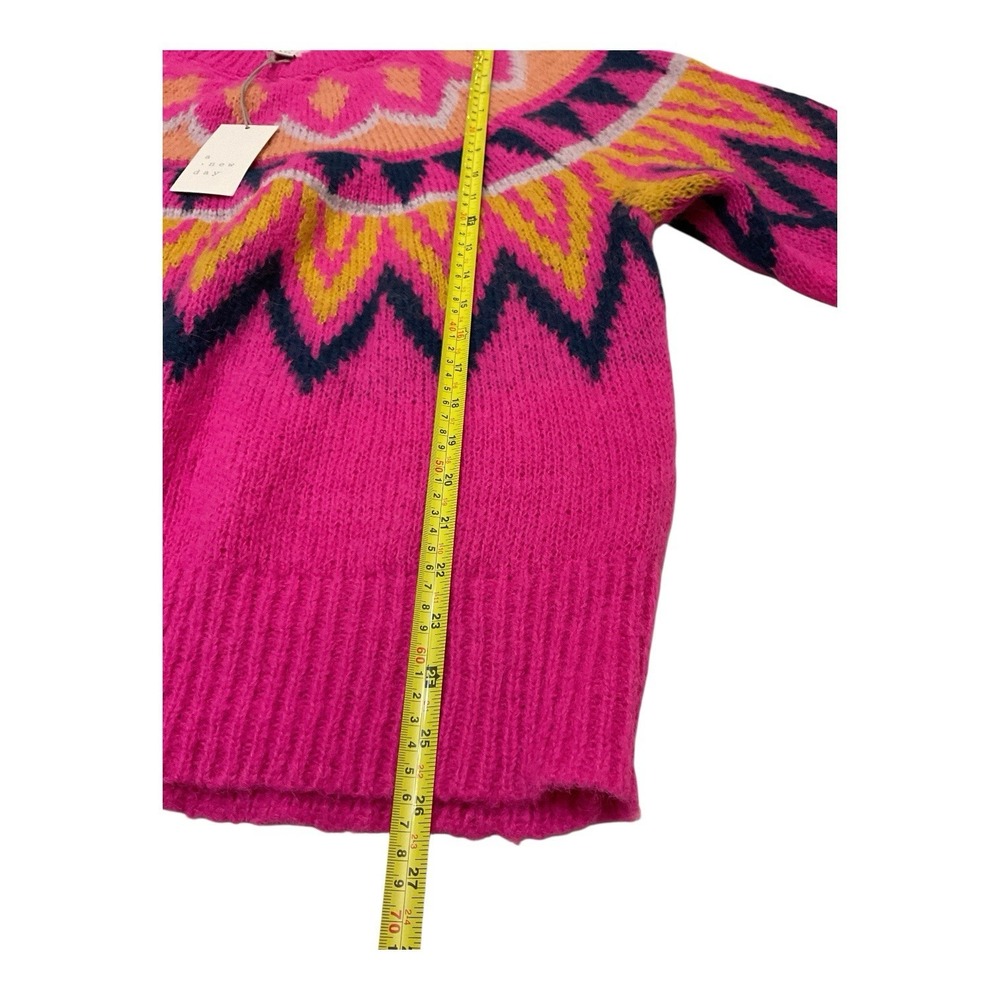 A New Day a hot pink Fair Isle or geometric-patterned sweater Sz XL - Picture 7 of 12